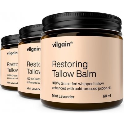 Vilgain Obnovující balzám z hovězího loje BIO – 3× Máta a levandule 60 ml – Sleviste.cz