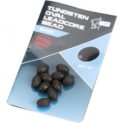 Kevin Nash Težké korálky Tungsten Oval Leadcore Beads 8mm 10ks – Zboží Mobilmania