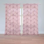 Záclony Růžové pletení z vlny: 2 ks - 150x250 cm - Sablio – Hledejceny.cz