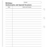 Filofax Výročí náplň osobních diářů 20 listů A6 – Zboží Živě