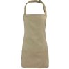 Zástěra Premier Workwear Colours Gastro zástěra 2v1 PR159 Khaki Pantone 7536C 60x62 cm