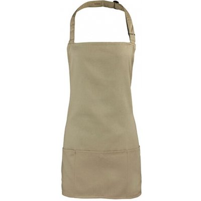 Premier Workwear Colours Gastro zástěra 2v1 PR159 Khaki Pantone 7536C 60x62cm – Hledejceny.cz