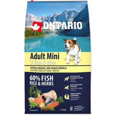 Ontario Adult Mini 7 Fish & Rice 2 x 6,5 kg