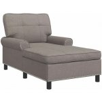 vidaXL Chaise Lounge Taupe 91 x 157 x 91 cm