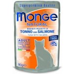 Monge Cat Natural tuňák žlutoploutvý a losos 80 g – Hledejceny.cz