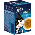 Felix Soup Lahodný výběr z ryb s treskou s tuňákem s platýzem 6 x 48 g – Zboží Mobilmania