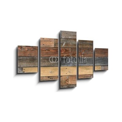 Obraz 5D pětidílný - 125 x 70 cm - Old vintage wood textured Staré vintage dřevo texturou – Zboží Mobilmania