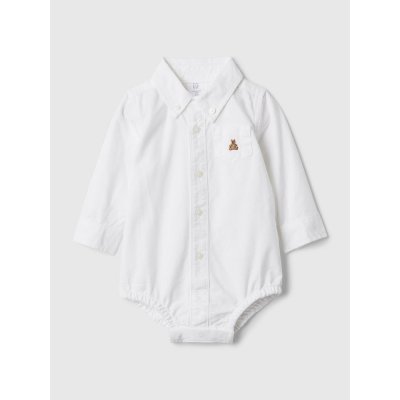GAP Baby košilové body oxford Bílá – Zboží Dáma