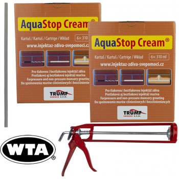 Duobox AquaStop Cream® – 12x kartuš 310 ml + vytlač. pistole na katruše + 4 x trubička
