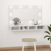 Koupelnový nábytek Nábytek XL Zrcadlová skříňka s LED bílá s vysokým leskem 90x31,5x62 cm