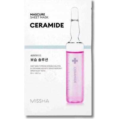 Missha Mascure Moisture Barrier Solution Sheet Mask hydratační pleťová maska s ceramidem 27 ml – Zboží Mobilmania