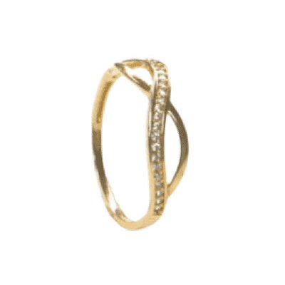 Pattic Prsten ze žlutého zlata se zirkony ARP070301Y – Zboží Mobilmania