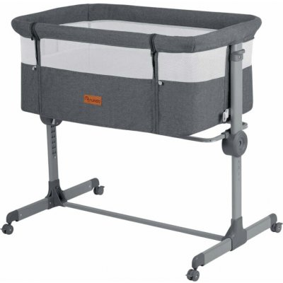 Nukido NK-243 Cestovní postýlka přístavná, skládací + matrace, šedá – Zbozi.Blesk.cz