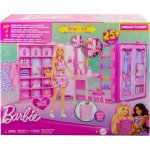 Mattel Barbie Šatník snů v pastelových barvách s panenkou oblečky a doplňky HXD58 – Zboží Dáma