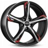 Alu kolo, lité kolo Ronal R62 7,5x18 5x112 ET51 matt black red polished