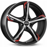 Ronal R62 7,5x18 5x112 ET51 matt black red polished – Zbozi.Blesk.cz