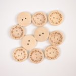 Dřevěné knoflíky Handmade 2,5 cm - balení 10 ks – Zboží Dáma
