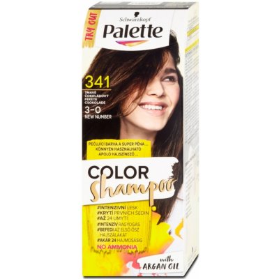 Pallete Color Shampoo 341/3-0 tmavě čokoládový – Zboží Mobilmania