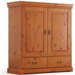 Prádelník s policemi TERRA RED z masivu borovice 130/142/50 cm (š/v/h) – Zboží Dáma