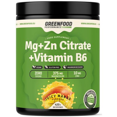 GeenFood Nutrition Hořčík + Zinek citrát + Vitamin B6 Mango 420 g – Zboží Mobilmania