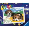 Malování podle čísla Ravensburger CreArt Štěňata Jack Russella