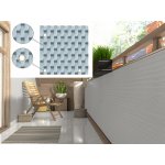 MyBestHome Balkonová ratanová zástěna s očky MALMO, světle šedá/tmavě šedá, 90 cm 1300 g/m2 90x200 cm – Zboží Mobilmania