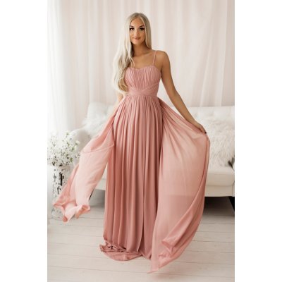 YourNewStyle dámské společenské šaty R1391 pudrovo-růžová