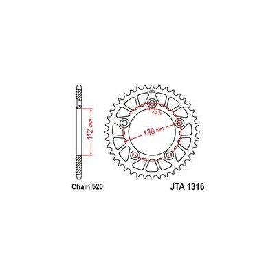 JT Sprockets JTA 1316-44BLK – Zbozi.Blesk.cz
