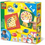 SES Creative Dobarvi si zvířátko baby set prstové barvy se šablonami – Zboží Mobilmania