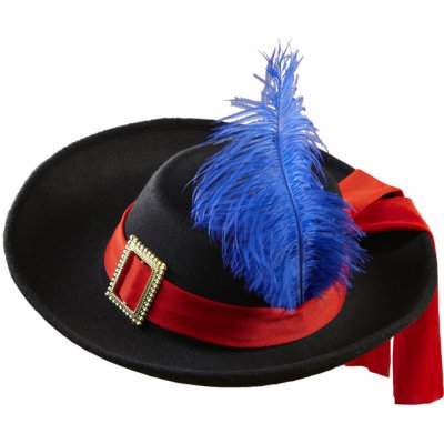 Widmann Černý mušketýrský klobouk s peřím
