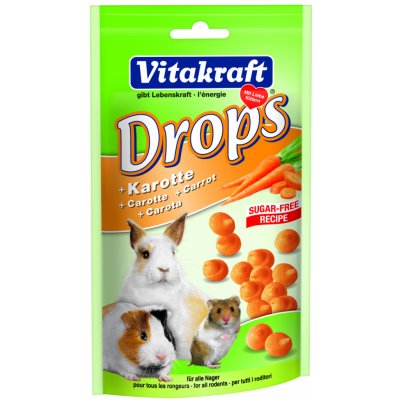 Vitakraft Rodent Rabbit poch. Drops carrots 75 g – Zboží Mobilmania