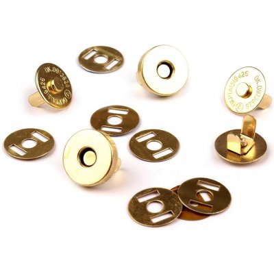 Magnetické zapínání na kabelky Ø15 mm zlaté