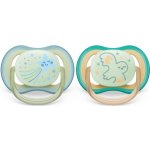 Avent Philips šidítko ultra air 376/11 Nighttime Boy BPA free 2Pack – Zboží Dáma