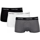 Calvin Klein sada boxerek Cotton Stretch 3P Lr Trunk U2664G IOT WhiteBlackStripe