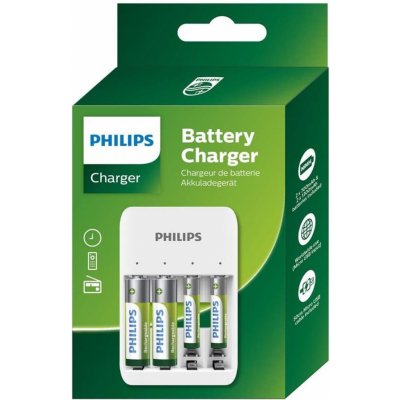 Philips SCB4013NB/00 + 2 ks AAA 800mAh, 2ks AA 1300mAh – Zboží Živě