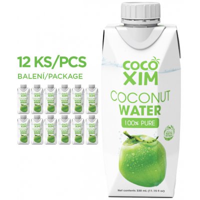 Cocoxim Kokosová voda 100 % Pure 12 x 330 ml