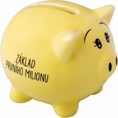 Albi Prasátko pro radost pokladnička Základ prvního milionu 6 x 7,5 cm – Zboží Dáma