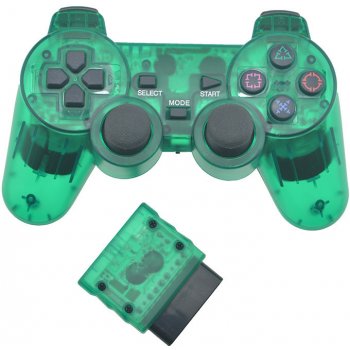 PSko Bezdrátový ovladač pro PS1 a PS2 zelený 8939