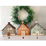 Keramický svícen domeček - 3 varianty Varianta: A – Zboží Dáma