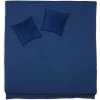 Přehoz SCANquilt přehoz na postel SOFIA tmavě modrá + světle modrá 220 x 250 cm