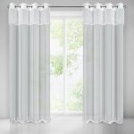 EUROFIRANY ZÁVĚS NA KROUŽCÍCH AMIRA 140X250 CM BÍLÁ – Zboží Dáma