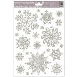 Okenní fólie vločky sněhový efekt stříbrná – Zboží Dáma