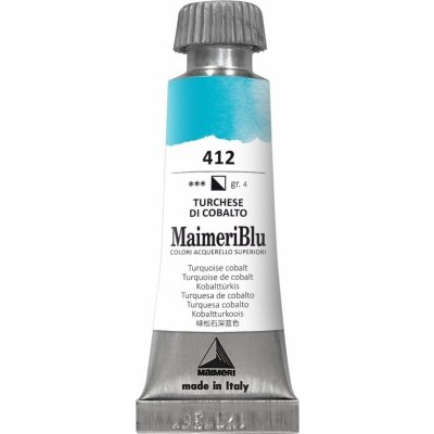 Maimeri Blu Akvarelová barva Turquoise Cobalt 412 12 ml 1 ks – Hledejceny.cz