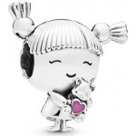 Pandora Stříbrný korálek Holčička s culíky 798016EN160 – Sleviste.cz