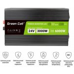 Green Cell INVGC24P3000LCD z 24V na 230V, 3000W/6000W - čistá sinusoida s LCD displejem | Zboží Auto