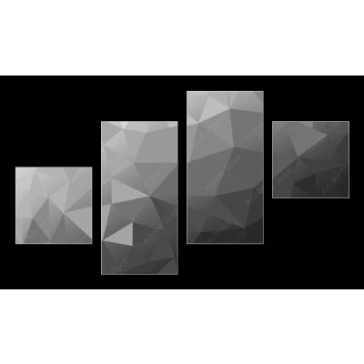 Obraz 4D čtyřdílný - 100 x 60 cm - Vector abstract triangulated color background.Poly Mosaic Background.Background of geometric shapes. Retro triangle background. Color – Hledejceny.cz