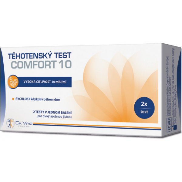 Domácí diagnostický test Da Vinci Pharma Comfort 10 Těhotenský test 2 ks