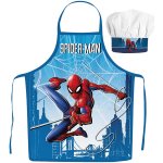 Javoli Chlapecká zástěra s čepicí Spiderman Skyline – Hledejceny.cz