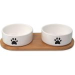 Plaček good Set DOG FANTASY misky keramické s podtáckem tlapka 2x 13 x 5,5 cm 400 ml – Zboží Mobilmania