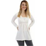 Jožánek těhotenská a kojicí tunika Anička dlouhý rukáv šedý melír – Zboží Dáma